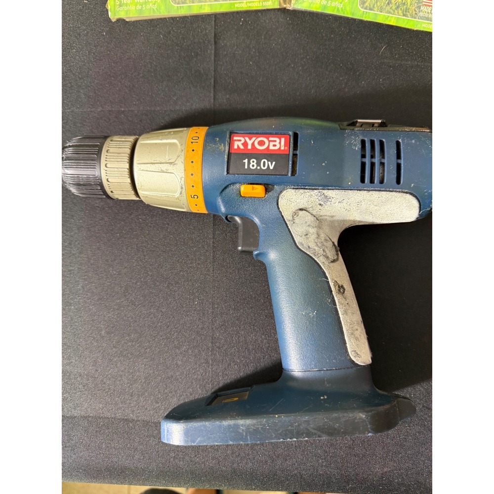 Ryobi P200 Drill Driver 1/2" Blue 18V Good Cordless Variable‎ Speed Tool TESTED